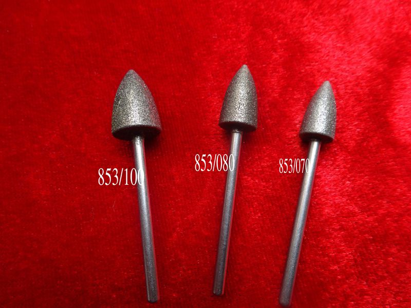 牙科技工車石砂石磨頭齒科材料子彈頭白色綠色砂輪磨頭