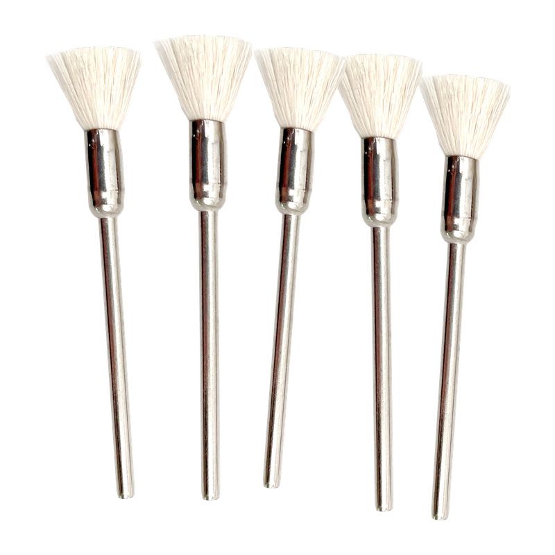 迷你拋光羊毛筆刷筆型刷電鉆電磨刷筆形刷帶柄羊毛磨頭碗型T型