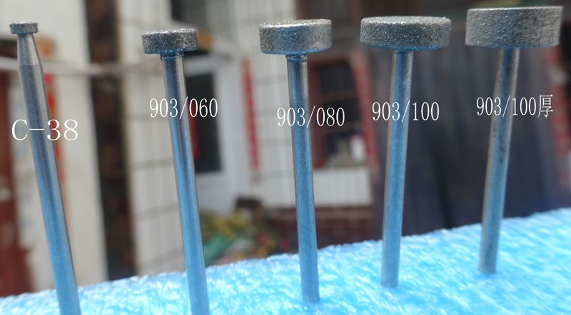 牙科技工車石砂石磨頭齒科材料子彈頭白色綠色砂輪磨頭