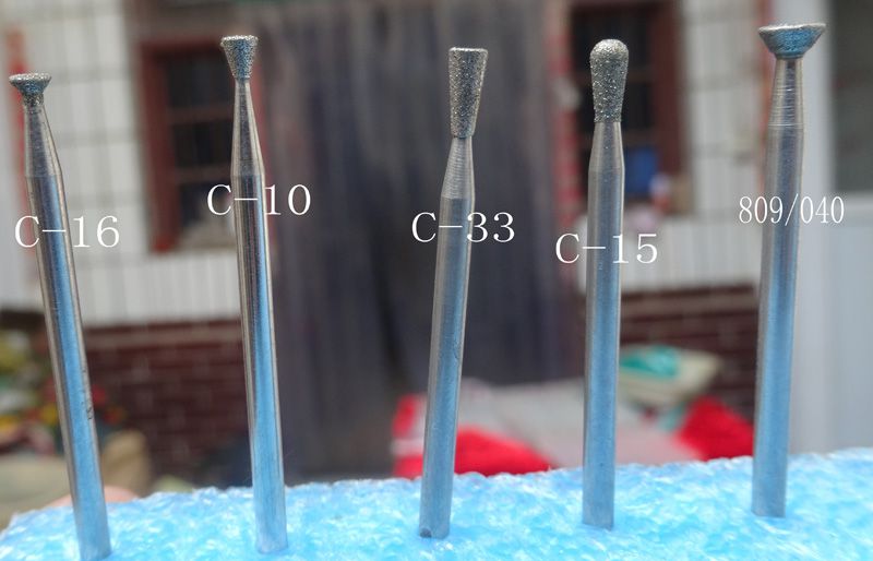 牙科技工車石砂石磨頭齒科材料子彈頭白色綠色砂輪磨頭